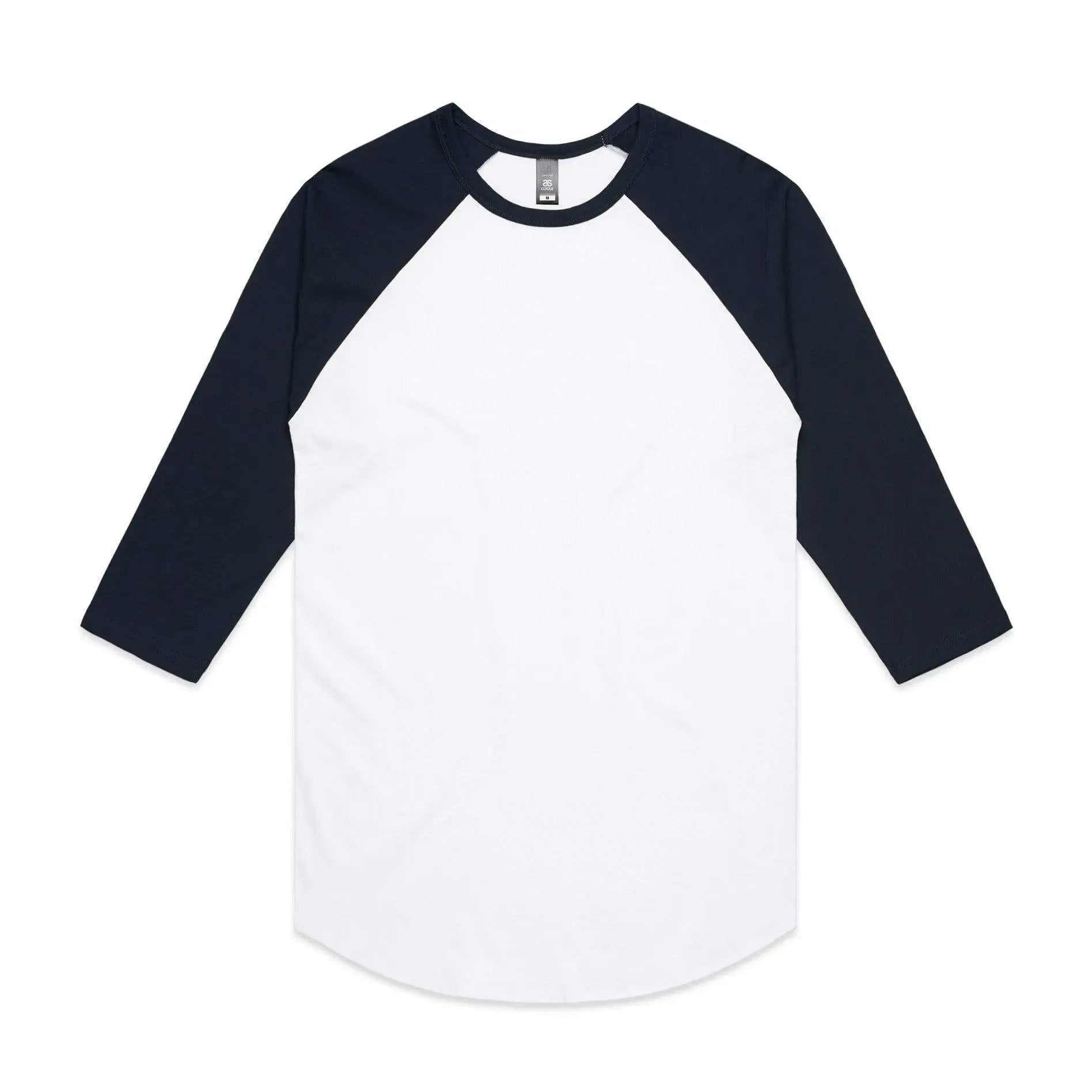 As Colour Men's raglan tee 5012 Casual Wear As Colour WHITE/NAVY XSM